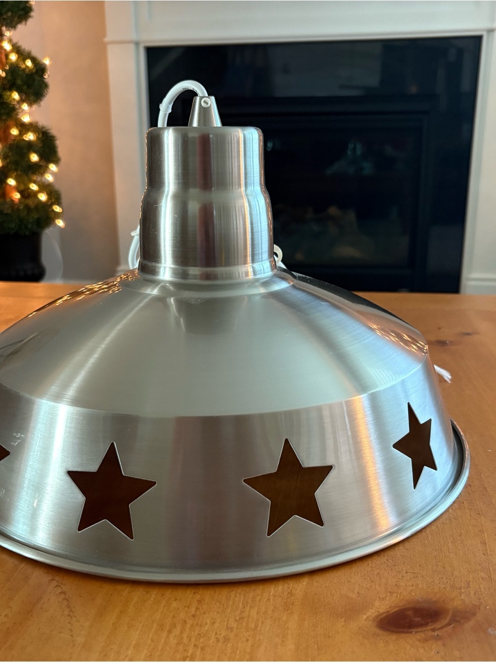 Pottery Barn Kids Star Light Fixture, Stainless Steel, New